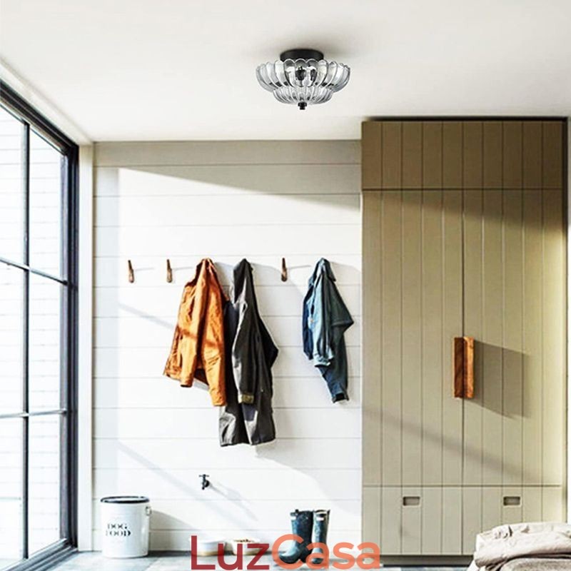 Luminária de teto moderna e simples com base de lótus embutida