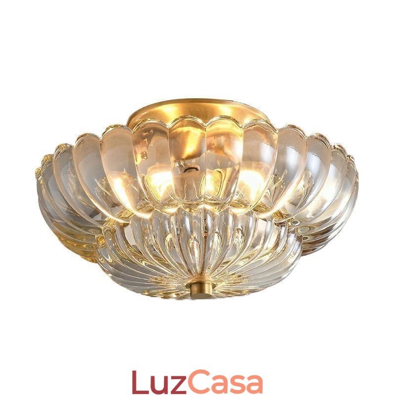 Luminária de teto moderna com base de lótus embutida