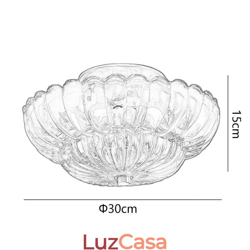 Luminária de teto moderna com base de lótus embutida