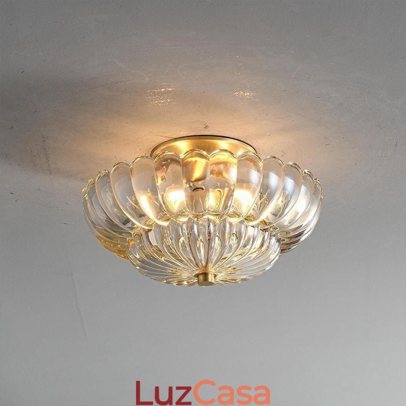 Luminária de teto moderna com base de lótus embutida