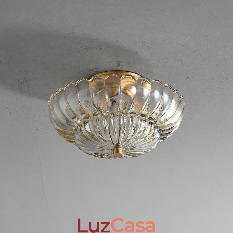 Luminária de teto moderna com base de lótus embutida
