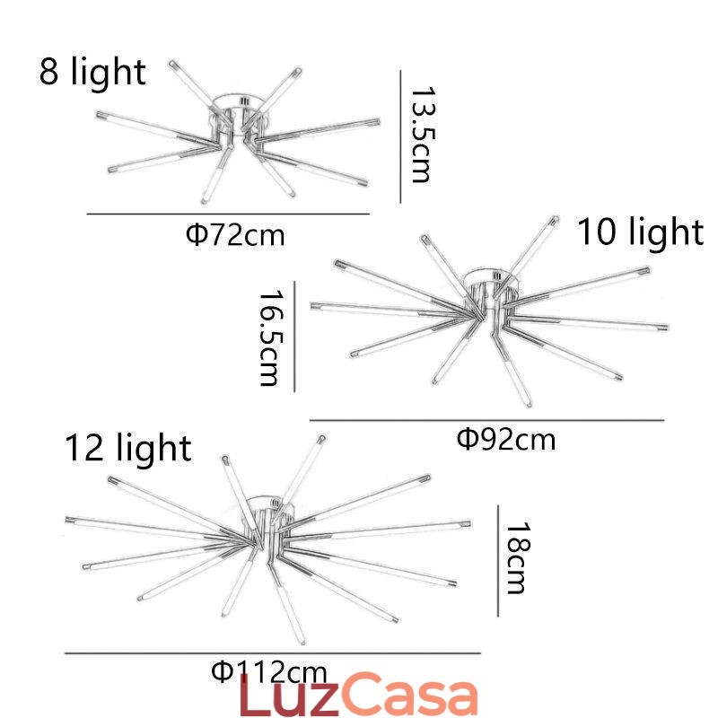 Luz de teto de fogos de artifício de montagem embutida simples