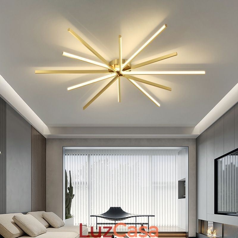 Luminária de teto minimalista moderna com fogos de artifício embutida