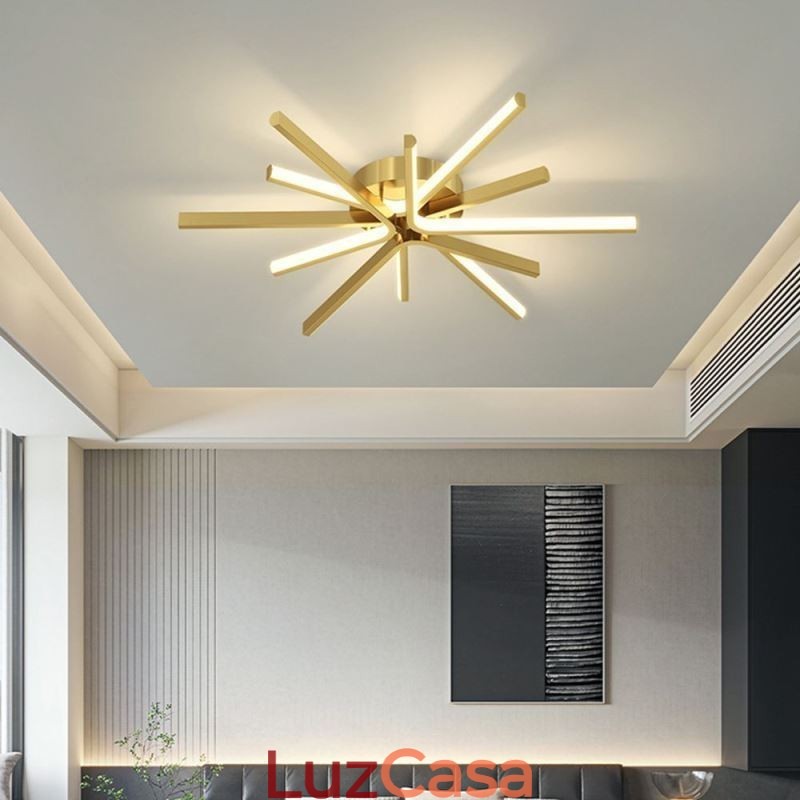 Luminária de teto minimalista moderna com fogos de artifício embutida