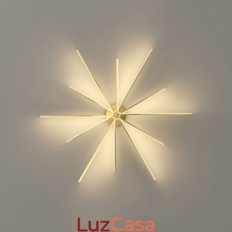 Luminária de teto minimalista moderna com fogos de artifício embutida