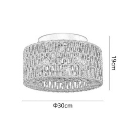 Luminária de teto estilo country embutida americana com gaiola trançada