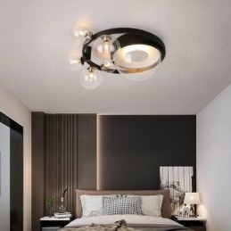 Luminária de teto de vidro decorativa minimalista moderna de montagem embutida
