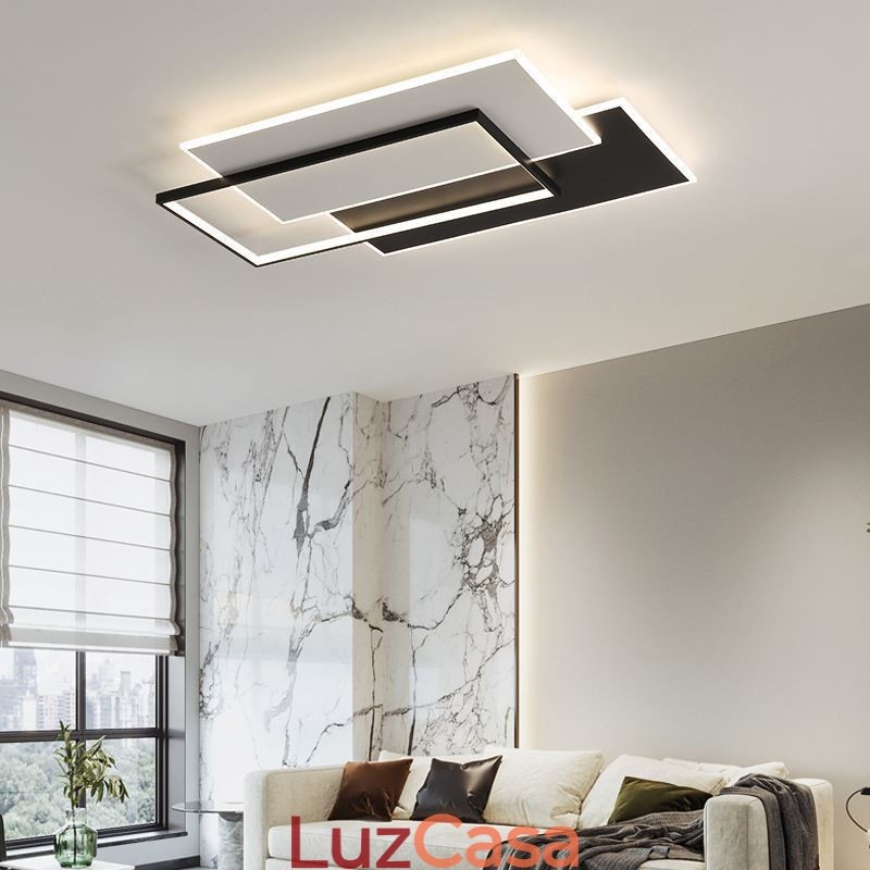 Luminária de teto quadrada acrílica minimalista embutida