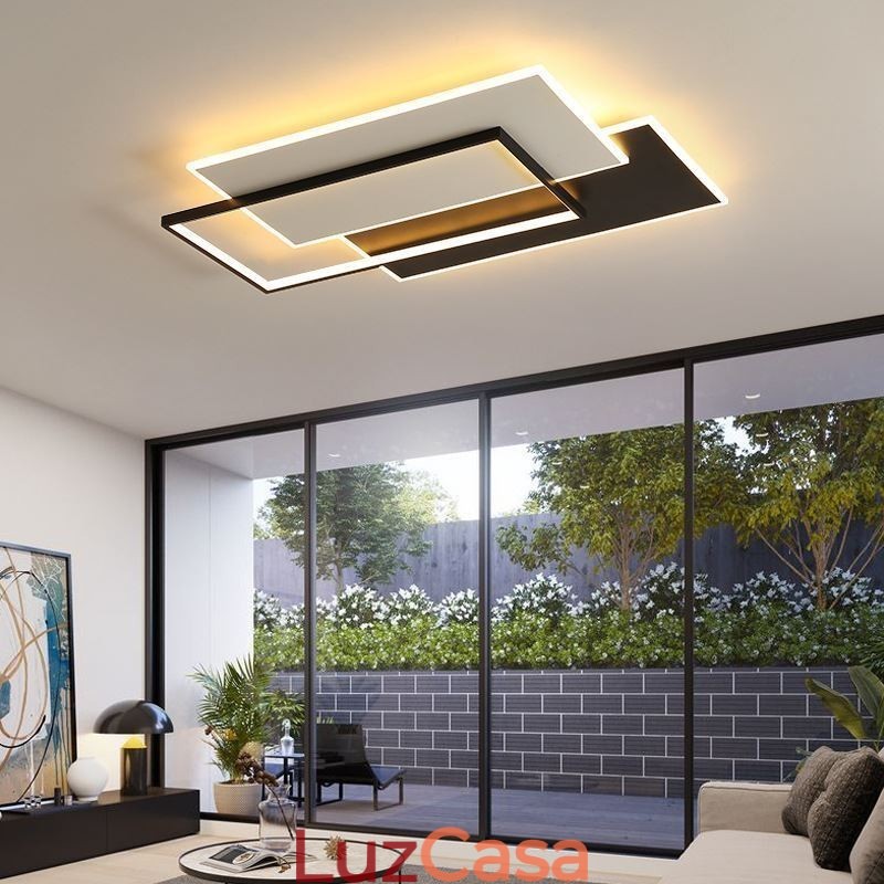 Luminária de teto quadrada acrílica minimalista embutida