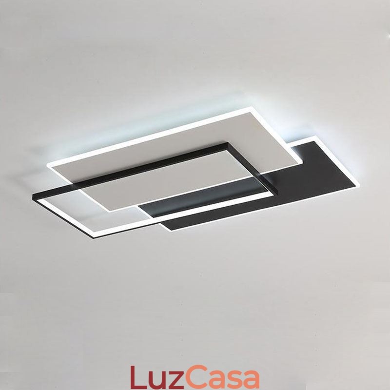 Luminária de teto quadrada acrílica minimalista embutida