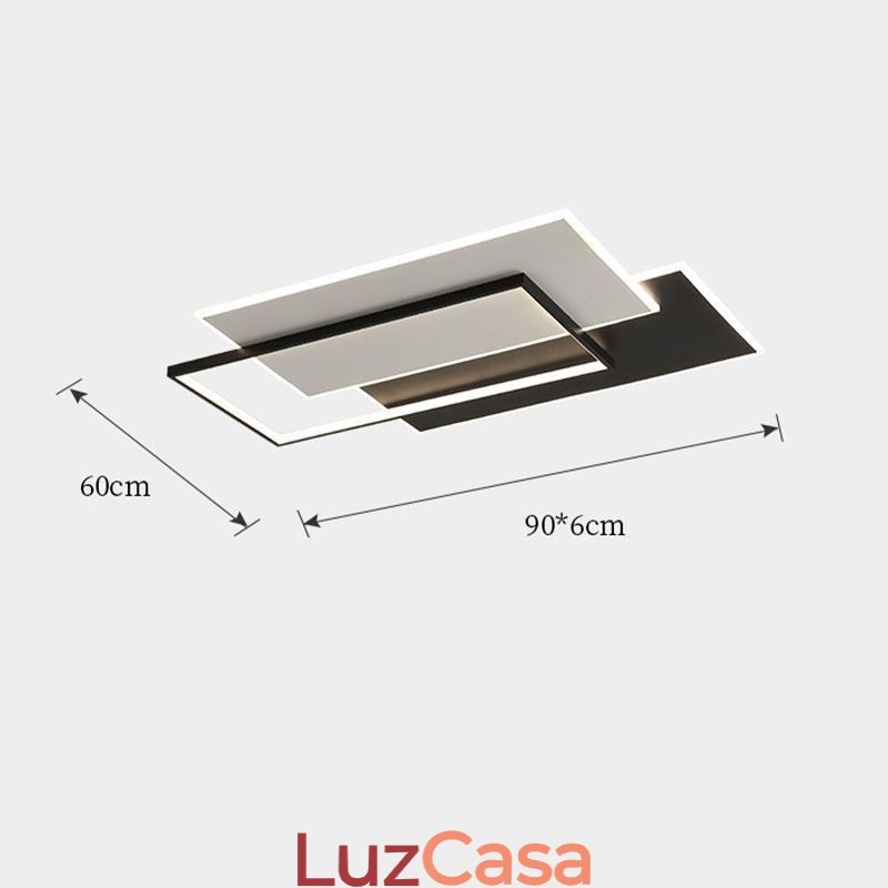 Luminária de teto quadrada acrílica minimalista embutida
