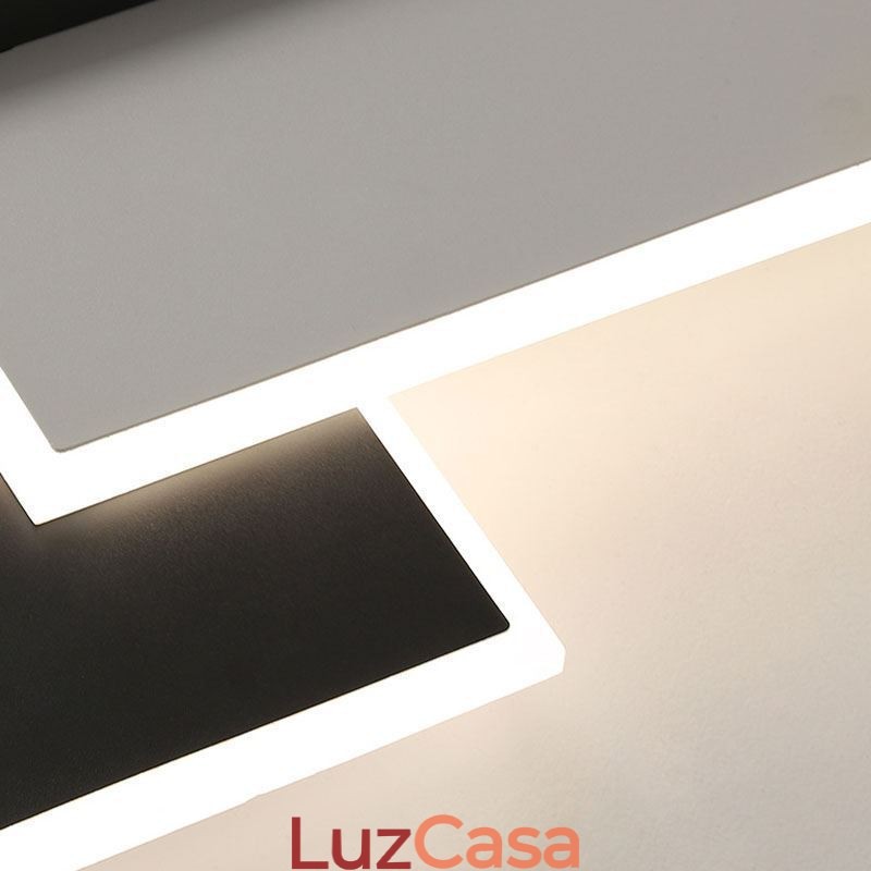 Luminária de teto quadrada acrílica minimalista embutida
