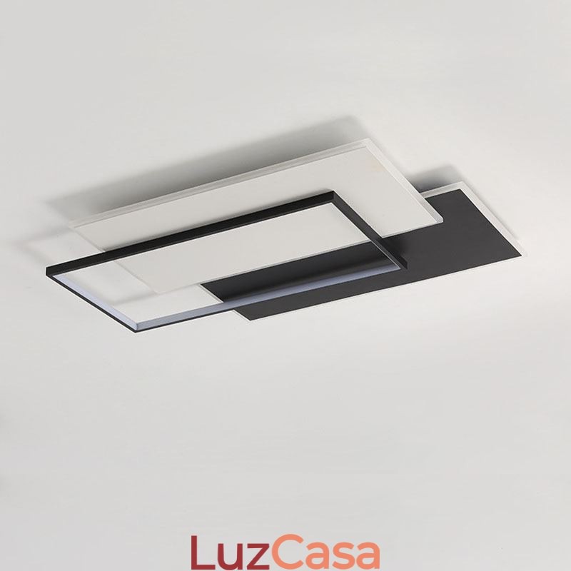 Luminária de teto quadrada acrílica minimalista embutida