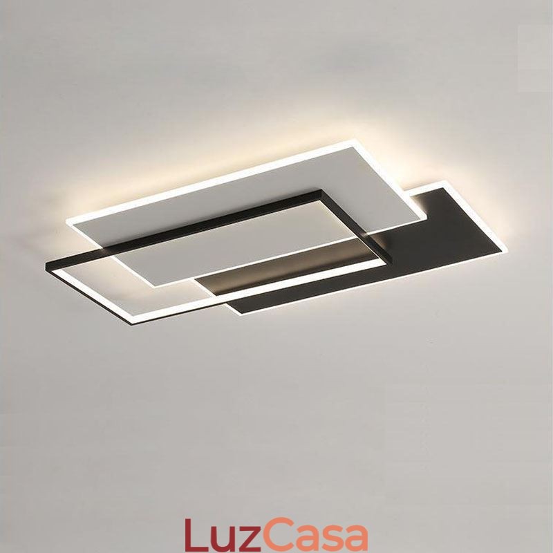 Luminária de teto quadrada acrílica minimalista embutida