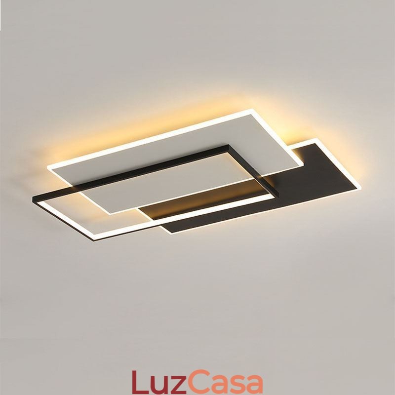 Luminária de teto quadrada acrílica minimalista embutida