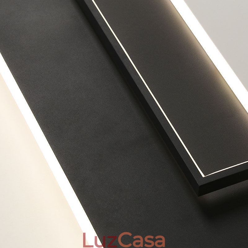 Luminária de teto quadrada acrílica minimalista embutida 40 50 cm