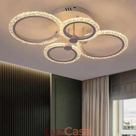 Luminária de teto em acrílico com flor circular minimalista moderna embutida Luminária de teto em acrílico com flor circular minimalista moderna embutida