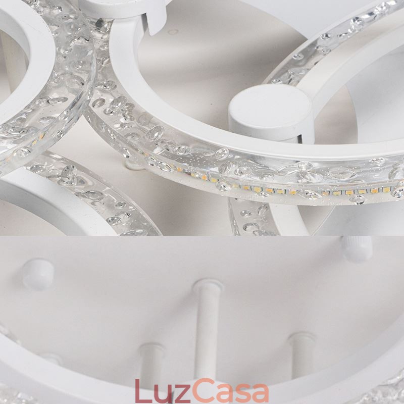 Luminária de teto em acrílico com flor circular minimalista moderna embutida