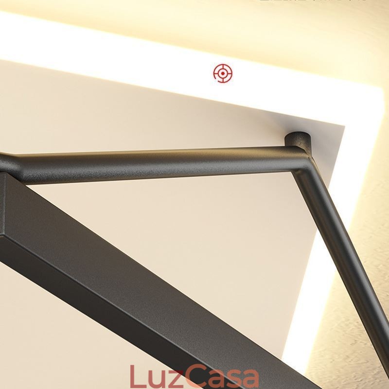 Luminária de teto tridimensional oca embutida 55cm