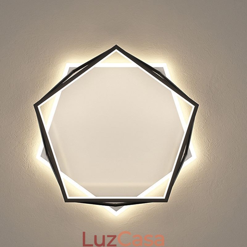 Luminária de teto tridimensional oca embutida 55cm