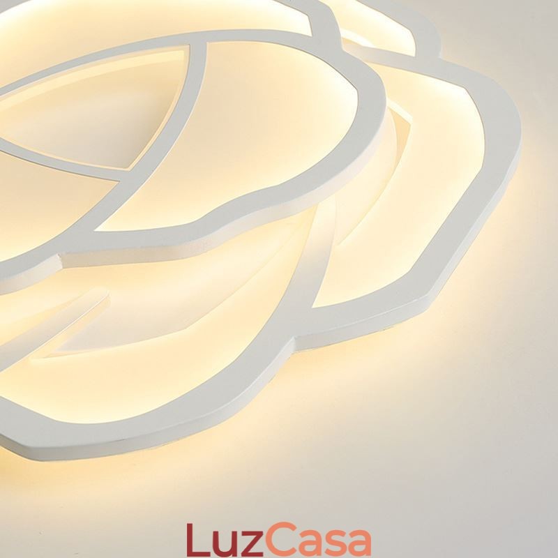 Luminária de teto em acrílico rosa simples moderna de montagem embutida 52 cm