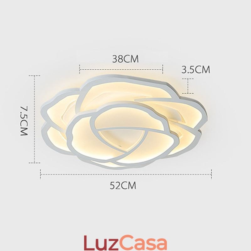 Luminária de teto em acrílico rosa simples moderna de montagem embutida 52 cm