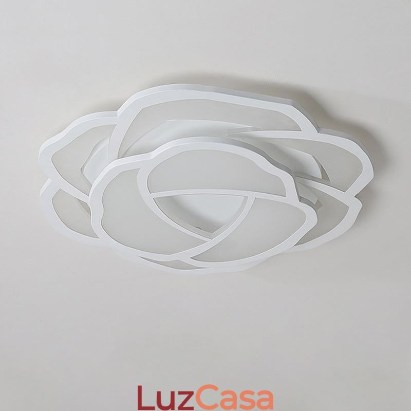 Luminária de teto em acrílico rosa simples moderna de montagem embutida 52 cm