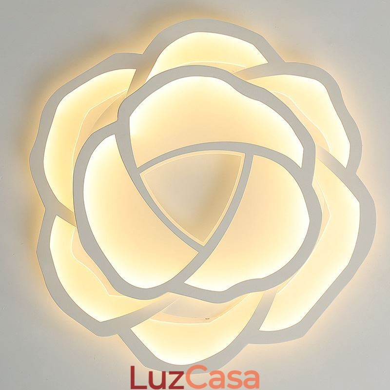Luminária de teto em acrílico rosa simples moderna de montagem embutida 52 cm