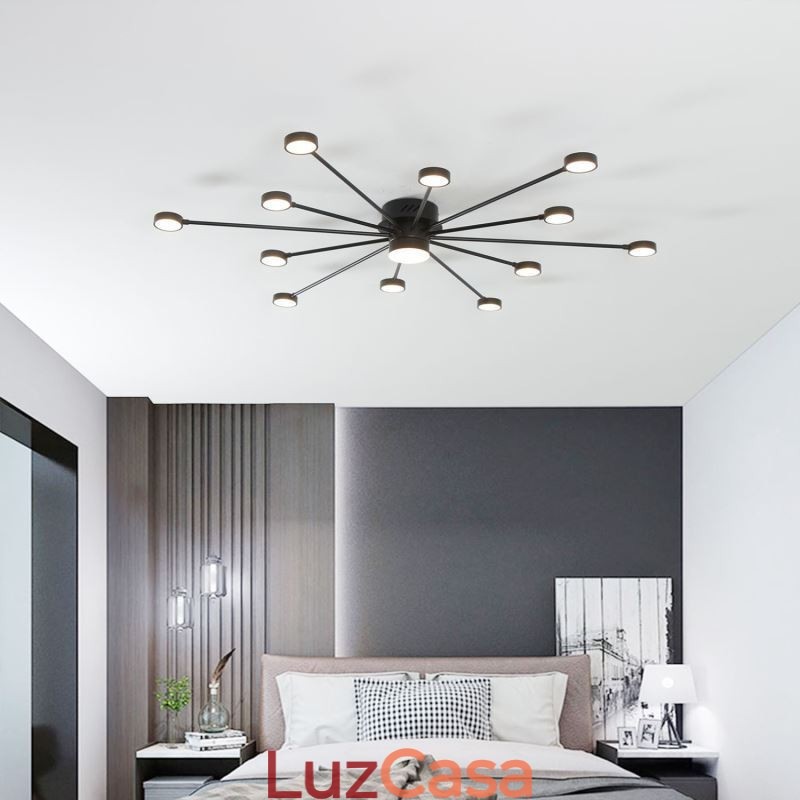 Luminária de teto moderna minimalista embutida, abajur de acrílico
