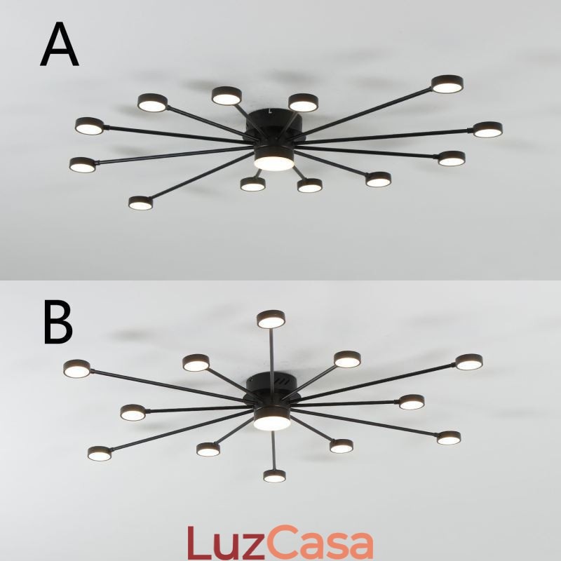 Luminária de teto moderna minimalista embutida, abajur de acrílico