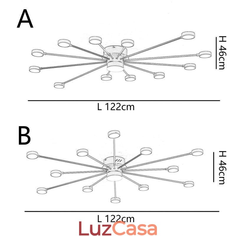 Luminária de teto moderna minimalista embutida, abajur de acrílico