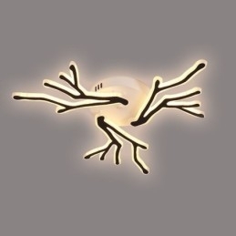 Luminária de teto de acrílico com ramificação embutida