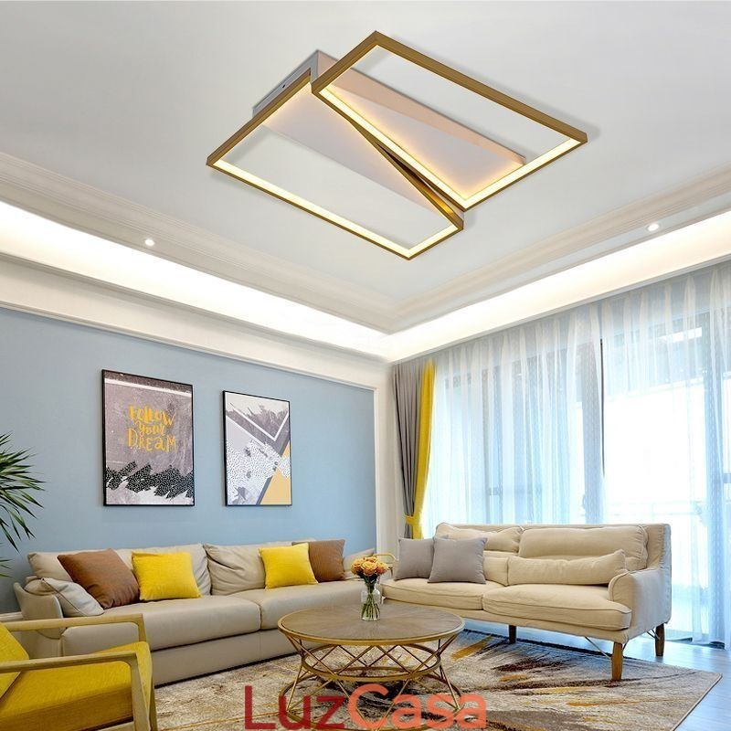 Luminária de teto trapézio em mosaico minimalista de montagem embutida