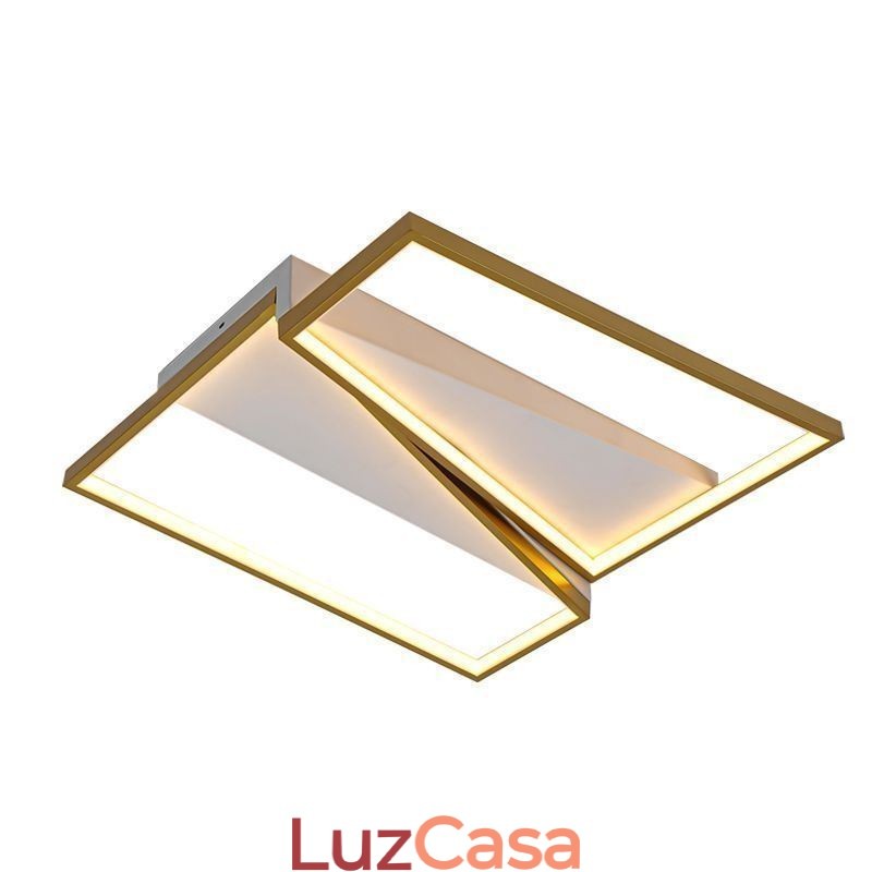 Luminária de teto trapézio em mosaico minimalista de montagem embutida