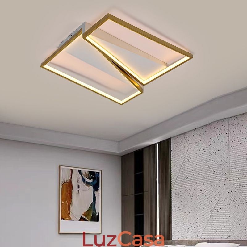 Luminária de teto trapézio em mosaico minimalista de montagem embutida