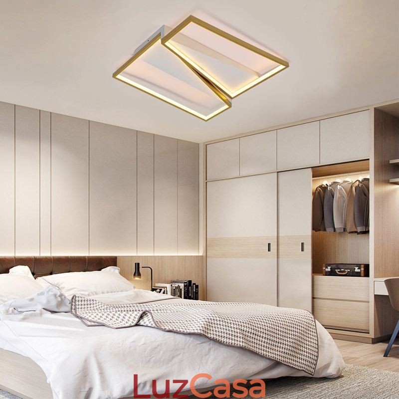 Luminária de teto trapézio em mosaico minimalista de montagem embutida