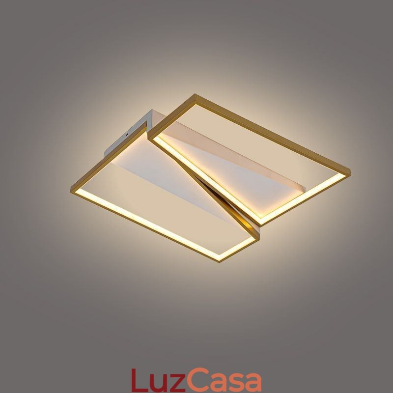 Luminária de teto trapézio em mosaico minimalista de montagem embutida