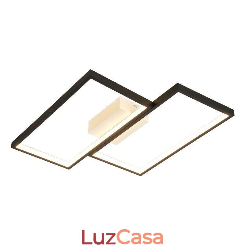 Luminária de teto quadrada geométrica em mosaico de montagem embutida