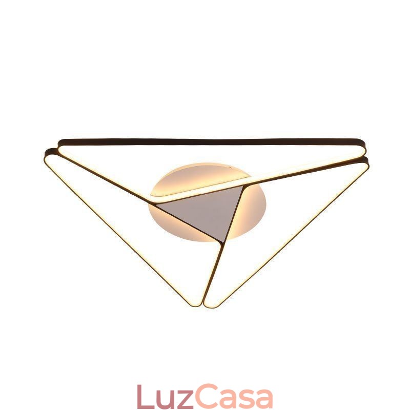 Luminária de teto triangular minimalista embutida