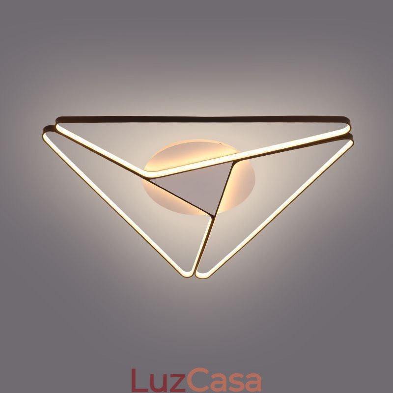 Luminária de teto triangular minimalista embutida