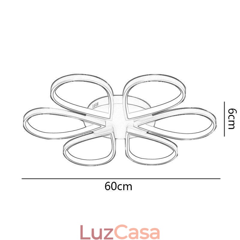 Luminária de teto Clover minimalista embutida