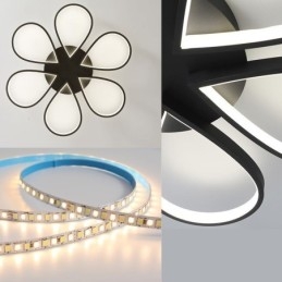Luminária de teto Clover minimalista embutida