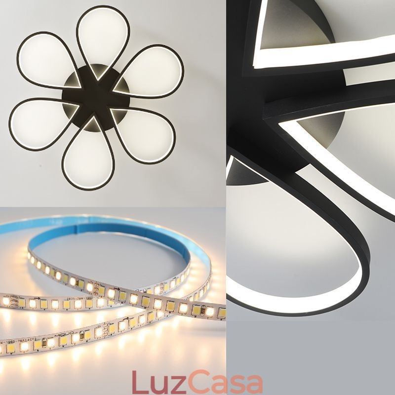 Luminária de teto Clover minimalista embutida
