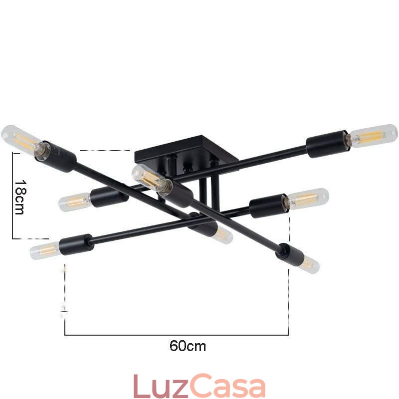 Luz de teto decorativa estilo industrial americano de montagem embutida retrô country