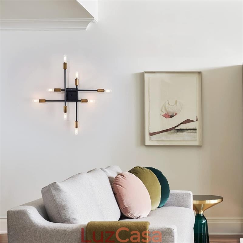Luz de teto decorativa estilo industrial americano de montagem embutida retrô country