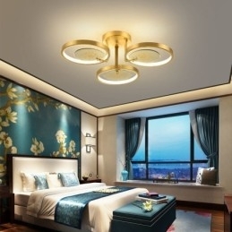 Luminária de teto com impressão artística em acrílico de cobre embutida