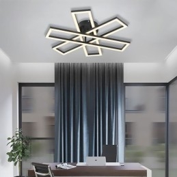 Luminária de teto minimalista em alumínio com montagem embutida em moinho de vento