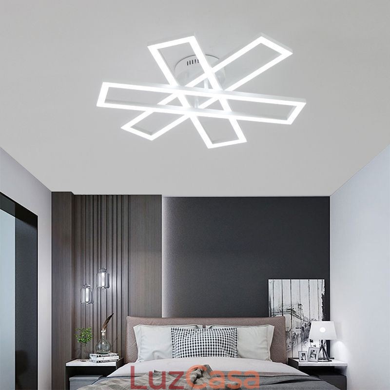 Luminária de teto minimalista em alumínio com montagem embutida em moinho de vento