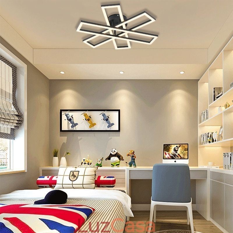 Luminária de teto minimalista em alumínio com montagem embutida em moinho de vento