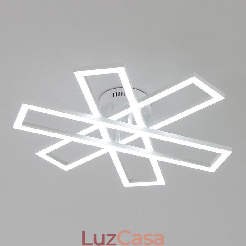 Luminária de teto minimalista em alumínio com montagem embutida em moinho de vento